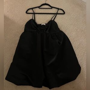 Vestique Black Satin Mini Dress